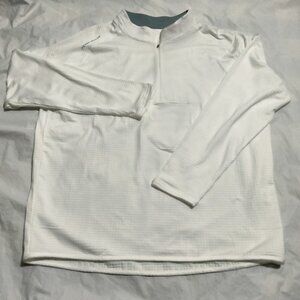 PETER MILLAR CROWN SPORT ACTIVE WHITE MEN'S HALF ZIP  SWEATER XXL MF23EK340